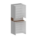 Szafka na buty 4 drzwi 1 półka 76x34x200cm biały Hanad 
