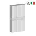 Szafa na buty duża i nowoczesna 114x34x200cm 6 drzwi 1 półka Dettey Model