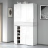 Szafa na buty duża i nowoczesna 114x34x200cm 6 drzwi 1 półka Dettey Katalog