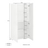 Moderowana szafka biurowa i salonowa z dwoma białymi drzwiami 70x35x140 Birse Katalog