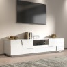 Mobilna podstawa telewizyjna nowoczesna 4 drzwiowa szuflada 220x45x46cm Chiron Katalog