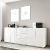 Madia szafka pokojowa nowoczesna 3 szuflady 2 drzwi 220x44x86cm Margaux Katalog