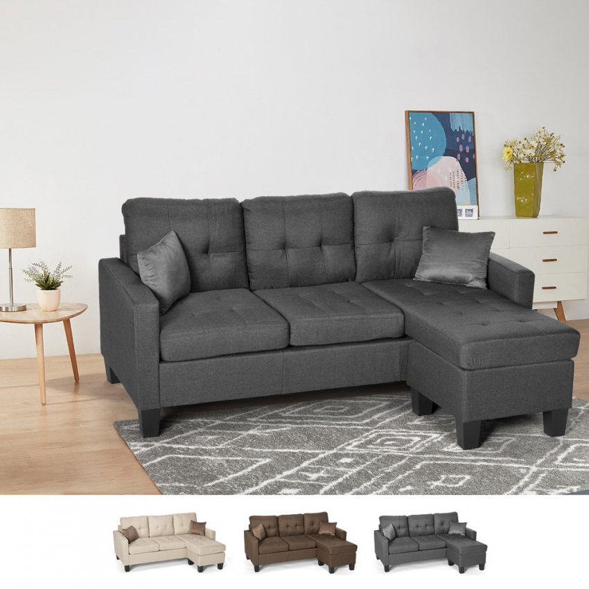 Nowoczesna sofa narożna 3 miejsca pufa 2 poduszki salon Remissus Sprzedaż Nowoczesna sofa narożna 3 miejsca pufa 2 poduszki salon Remissus Sprzedaż