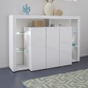 Szafka 3 drzwiowa nowoczesna biblioteczka półki szklane 150x40x100cm Allen Sprzedaż