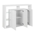 Szafka 3 drzwiowa nowoczesna biblioteczka półki szklane 150x40x100cm Allen Model