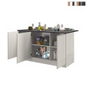 Wyspa centralna 3-drzwiowa do nowoczesnej kuchni 155x90x90cm z stołem Deaton Sprzedaż