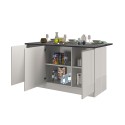 Wyspa centralna 3-drzwiowa do nowoczesnej kuchni 155x90x90cm z stołem Deaton Zakup