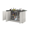 Wyspa centralna 3-drzwiowa do nowoczesnej kuchni 155x90x90cm z stołem Deaton Zakup