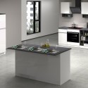 Wyspa centralna 3-drzwiowa do nowoczesnej kuchni 155x90x90cm z stołem Deaton Katalog