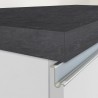 Wyspa centralna 3-drzwiowa do nowoczesnej kuchni 155x90x90cm z stołem Deaton 