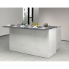 Wyspa centralna 3-drzwiowa do nowoczesnej kuchni 155x90x90cm z stołem Deaton 