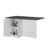 Wyspa środkowa z nowoczesnym stołem do kuchni 2-drzwiowym 160x90x90cm Grover 