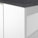 Wyspa centralna 3-drzwiowa do nowoczesnej kuchni 155x90x90cm z stołem Deaton 