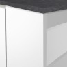 Wyspa centralna 3-drzwiowa do nowoczesnej kuchni 155x90x90cm z stołem Deaton 
