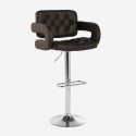 Krzesło barowe obrotowe ze skóropodobnym materiałem, z podłokietnikami w stylu fotelika Darry. Wybór