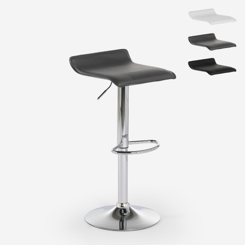 Krzesło obrotowe Clayton o nowoczesnym minimalistycznym designie i chromowanej metalowej konstrukcji. Promocja
