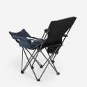 Składane krzesło turystyczne z regulowanym oparciem i podnóżkiem - Trivor Oferta