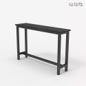 Czarny metalowy stolik z drewnianym blatem 120x40 cm Welcome Light Dark Koszt