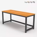 Czarne metalowe biurko z drewnianym blatem 160x70 cm Bridgeblack 160 Koszt