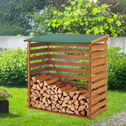 Drewutnia ogrodowa, składzik na drewno zewnętrzny 116x65x123 cm Grebe Promocja