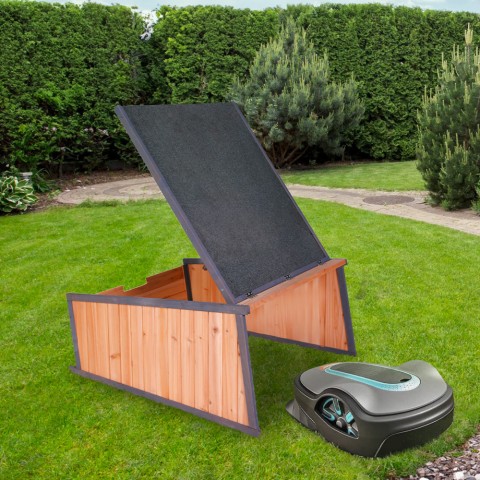 Garaż domek drewniany na robot koszący trawnik Grouse Promocja