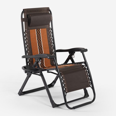 Krzesło plażowe z regulacją położenia zero gravity, ergonomiczne do użytku na świeżym powietrzu Ortles. Promocja
