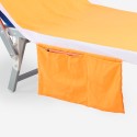 Ręcznik plażowy z mikrofibry z dwoma kieszeniami do leżaków Santorini, Italia. Katalog