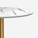Stół typu Goblet okrągły 80cm efekt marmuru złotego styl klasyczny Monika Oferta