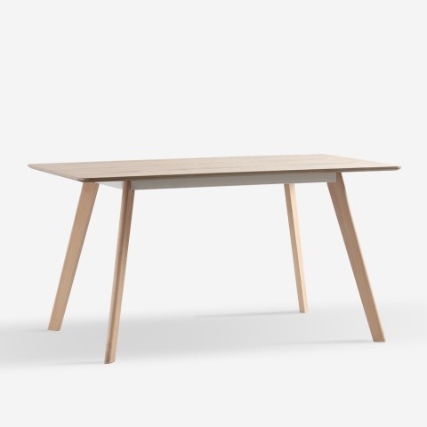 Stół jadalniany kuchenny drewniany prostokątny 120x80 cm biały Ennis Promocja