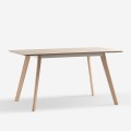 Stół jadalniany kuchenny drewniany prostokątny 120x80 cm biały Ennis Promocja
