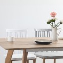 Stół jadalniany kuchenny drewniany prostokątny 120x80 cm biały Ennis Rabaty
