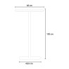 Stylowy wysoki stolik barowy kwadratowy 60x60cm Arven Wybór
