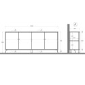 Kredens bufet 4-drzwiowy kuchnia salon nowoczesny design 205x40cm Orival Zakup