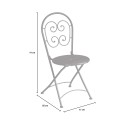 Zestaw 2 x składanych krzesełek żelaznych do ogrodu w stylu bistro Roche Rabaty