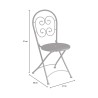 Zestaw 2 x składanych krzesełek żelaznych do ogrodu w stylu bistro Roche Rabaty