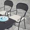 Zestaw 2 x krzesła ogrodowe zewnętrzne z żelaza z podłokietnikami bar restauracyjny Brienne Sprzedaż