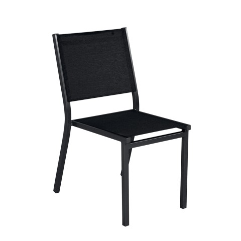 Krzesło aluminiowe w kolorze antracytowym do ogrodu, baru, restauracji - Denali Promocja