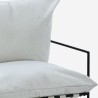 Fotel Design Nowoczesny z Tkaniny w Minimalistycznym Stylu z Czarnym Stalowym Wykończeniem Alaska Środki