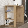 Biurko do domowego biura 3 półki 90x40x74cm nowoczesne drewniane Netenya Rabaty