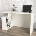 Biurko do biura i studia, nowoczesne, białe, z półkami, 120x60x74cm Labran Rabaty