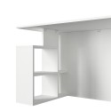 Biurko do biura i studia, nowoczesne, białe, z półkami, 120x60x74cm Labran Sprzedaż