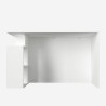 Biurko do biura i studia, nowoczesne, białe, z półkami, 120x60x74cm Labran Oferta