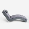 Fotel wypoczynkowy o nowoczesnym designie, tapicerka ze sztucznej skóry, kolor szary - Lyon. Sprzedaż