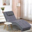 Fotel wypoczynkowy o nowoczesnym designie, tapicerka ze sztucznej skóry, kolor szary - Lyon. Promocja