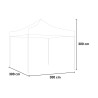 Pawilon ogrodowy 3x3 składany z wodoodpornym poszyciem PVC Versa 