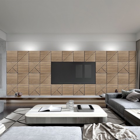20 x panel drewniany dźwiękochłonny dekoracyjny 58x58cm Deco MXR Promocja