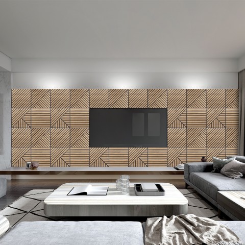 20 x panel dźwiękochłonny dekoracyjny z drewna dębowego 58x58cm Deco MXR Promocja