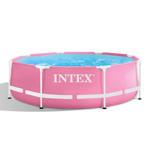 Basen naziemny okrągły 244x76cm różowy Intex Pink Metal Frame 28292 Promocja