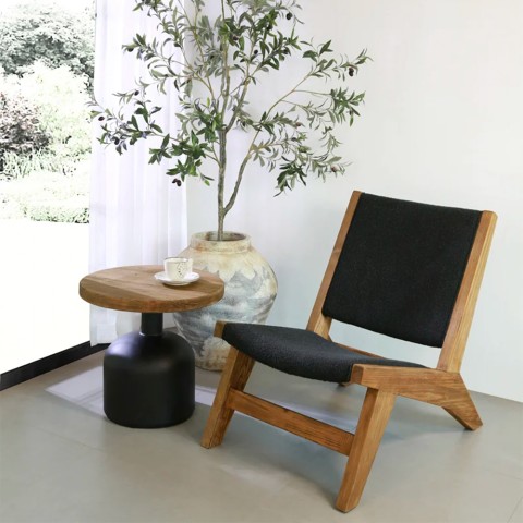 Krzesło fotel drewniany czarne tapicerowane Marlon do salonu, sypialni  Promocja