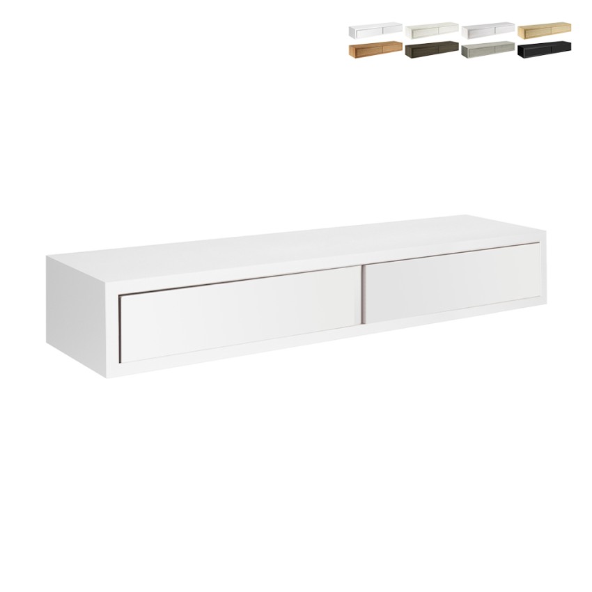 Półka ścienna z 2 szufladami salon nowoczesny design Domino Maxi Środki Półka ścienna z 2 szufladami salon nowoczesny design Domino Maxi Środki